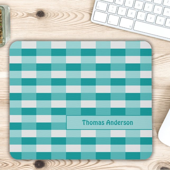 Aquamarine Farbblöcke mit hellgrau Mousepad (Von Creator hochgeladen)