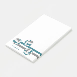 aquamarine Farben für das Volleyballteam Post-it Klebezettel