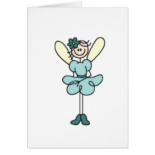 Aquamarine feenhafte Engels-Karte