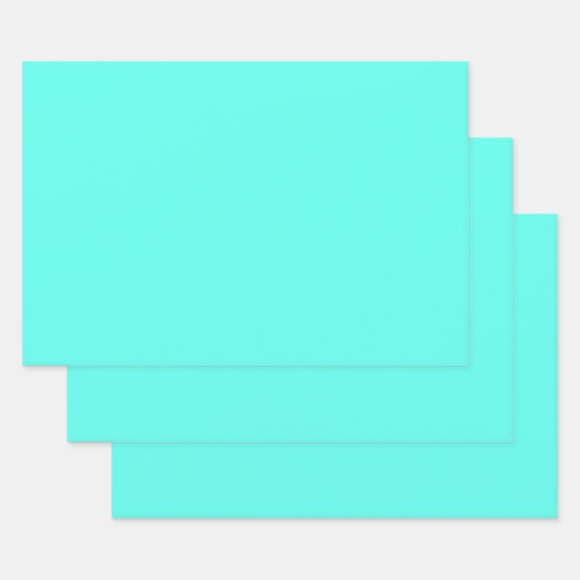 Aquamarine    (feste Farbe)  Geschenkpapier Set (Set)