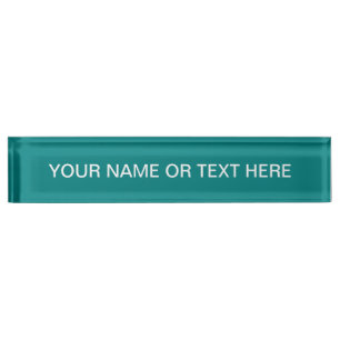 Aquamarine Festfarbe Namensplakette