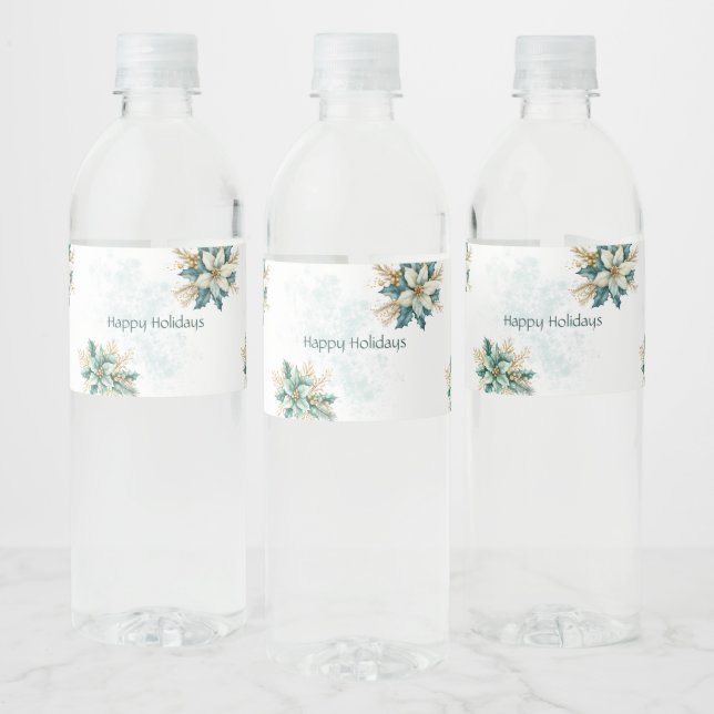Aquamarine Flora und Fauna Flasche Etikett (Flaschen)