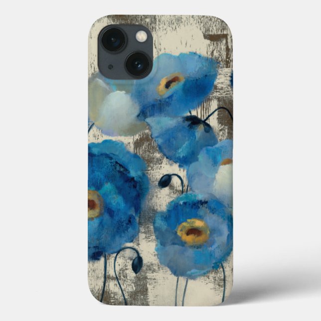 Aquamarine Floral Case-Mate iPhone Hülle (Rückseite)