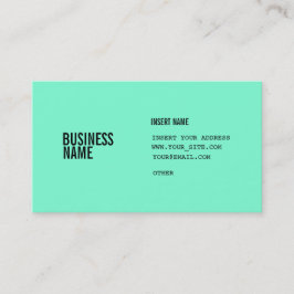 Aquamarine-Format mit Spalten kondensierte Visitenkarte