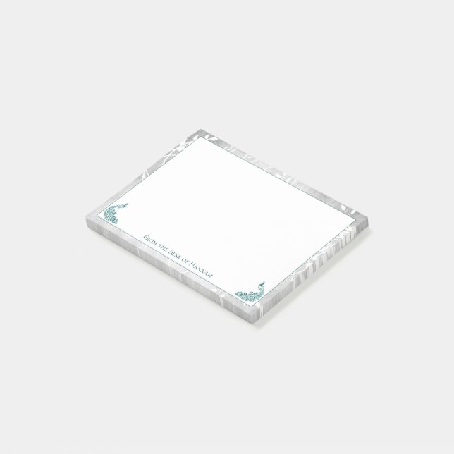 Aquamarine Friedenssicherungshinweise Post-it Klebezettel (angewinkelt)