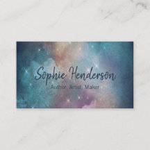 Aquamarine Galaxie- und Navy-Blue-Künstlerin