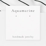Aquamarine Gemstone Earring Juwelier Display Card Begleitkarte<br><div class="desc">Zeigen Sie mit dieser Schmuckkarte Ihre kostbaren aquamarinischen Edelsteine-Ohrringe. Geburtstagsketten sind einzigartige,  lustige Geschenke,  die man als Geburtstagsgeschenk schenken kann. Edelsteine eignen sich auch für andere Anlässe wie Abschlüsse,  Muttertage und Hochzeitsfeiern. Sie können den Text aktualisieren,  um Ihre Website und andere Details zur Verfügung zu stellen.</div>