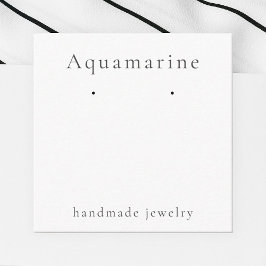 Aquamarine Gemstone Earring Juwelier Display Card Begleitkarte