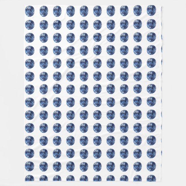 Aquamarine Gemstone, Sky Blue Fleecedecke (Vorderseite)