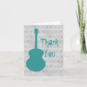 Aquamarine Gitarre Grunge Danke Karte