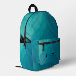 Aquamarine Glasstruktur Bedruckter Rucksack
