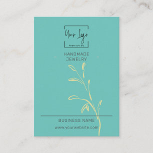 Aquamarine Glattleaf QR Fashion Juwelier-Display-K Telefonnummerkarte