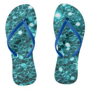Aquamarine Glitzer-Flip-Flops Flip Flops