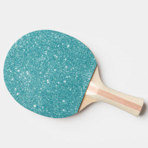 Aquamarine Glitzer-Glitzern Tischtennis Schläger