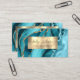 Aquamarine Gold Agate Business Card Visitenkarte (Vorderseite/Rückseite Beispiel)