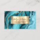 Aquamarine Gold Agate Business Card Visitenkarte (Vorderseite)