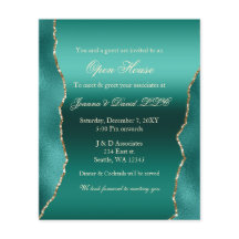 Aquamarine Gold Corporate Party Einladung