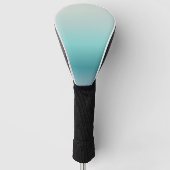 Aquamarine Gradient Golf Headcover (Vorderseite)
