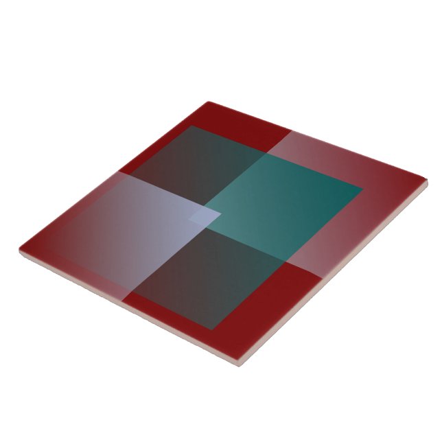 aquamarine graue Bordeaux-Quadrate Fliese (Seite)