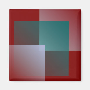 aquamarine graue Bordeaux-Quadrate Magnet