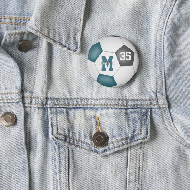 Aquamarine graue Fußballmannschaft färbt Gastgesch Button (Beispiel)
