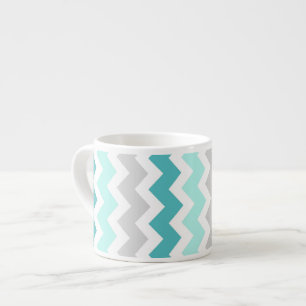 Aquamarine graue Sparren-Musterespresso-Tasse Espressotasse
