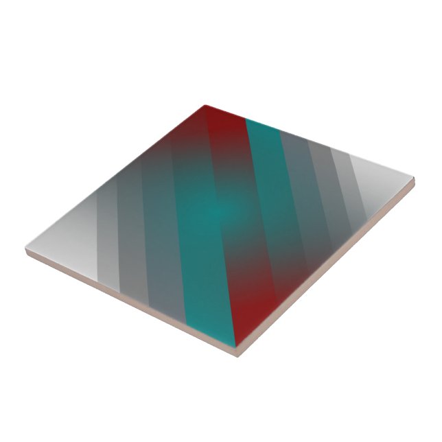 aquamarine graue Streifen Fliese (Seite)