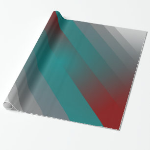 aquamarine graue Streifen Geschenkpapier