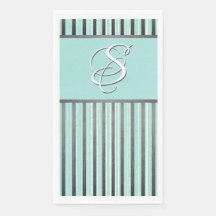 Aquamarine, graue und weiße Streifen