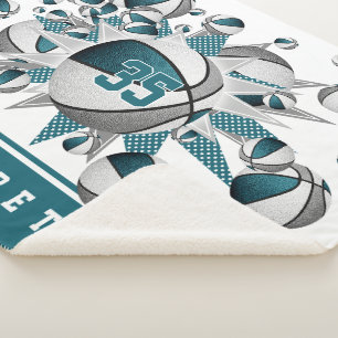 aquamarine Graumädchen-Dekoration Sherpadecke