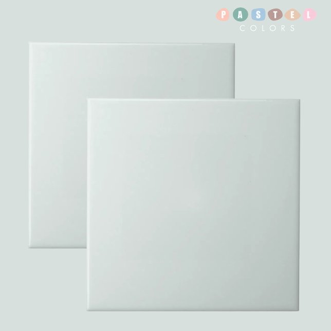 Aquamarine grüne Farbe in hellbeige, helle Farbe Fliese (Light Soft Pastel Light Sage Teal Green Color Ceramic Tile)
