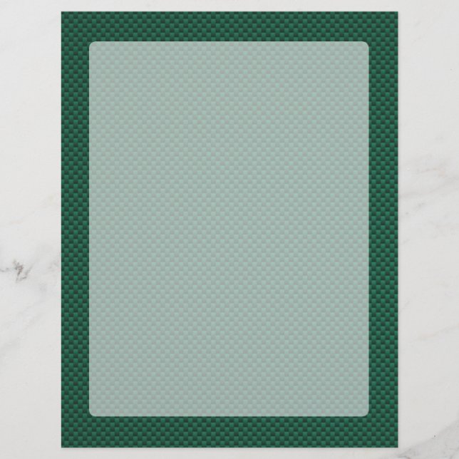 Aquamarine grüne Kohlenstofffaser-Printwerbung (Vorderseite)