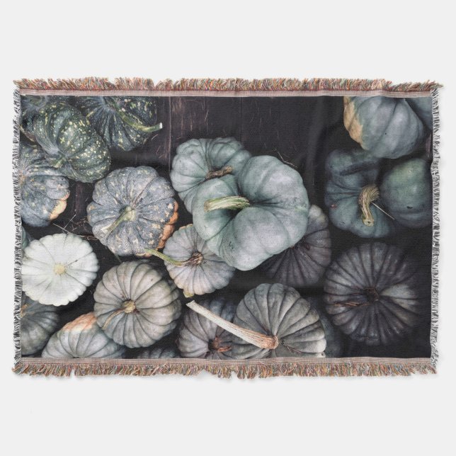 Aquamarine grüne Pumpkins Decke (Vorderseite)