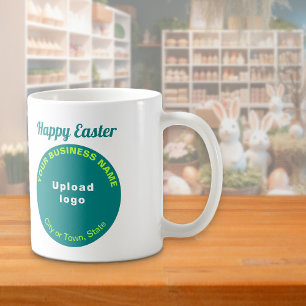 Aquamarine grüne Unternehmensmarke Ostern Mug Kaffeetasse