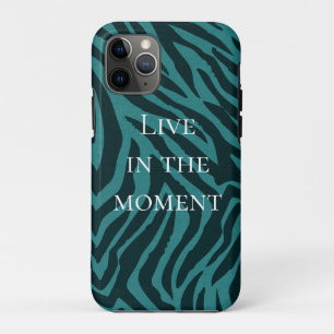 Aquamarine grüne Zebra-Tierausdruck Case-Mate iPhone Hülle