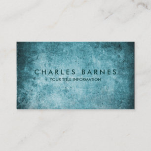 Aquamarine Grunge Business Card Visitenkarte
