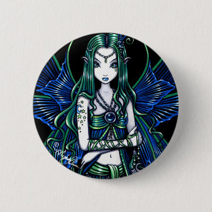 Aquamarine himmlische feenhafte Fantasie "Zoe" Button