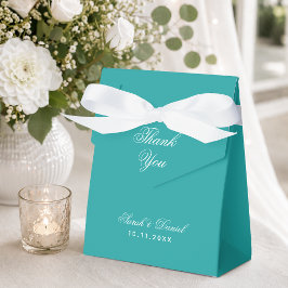 Aquamarine Hochzeit Einfache Kalligrafie Vielen Da Geschenkschachtel