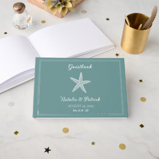 Aquamarine Hochzeit Gästebuch