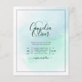 Aquamarine Hochzeit mit dem niedrigsten Budget All Flyer