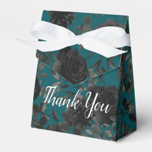 Aquamarine Hochzeit mit schwarzen Rose Geschenkschachtel