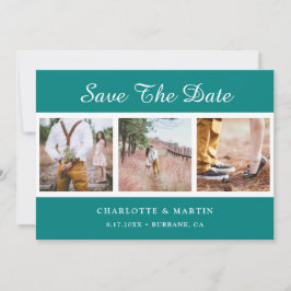 Aquamarine Hochzeitfotomaterial speichern Sie die Save The Date