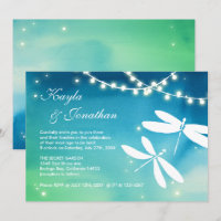 Aquamarine Hochzeitseinladungen für Blaue und Grün