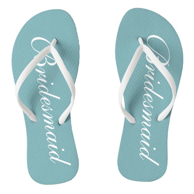 Aquamarine Hochzeitskippknöpfe für Hochzeitsgäste Flip Flops (Fußbett)
