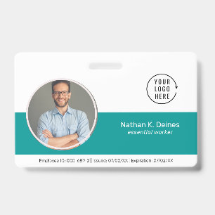 AQUAMARINE ID Mitarbeiter Foto ID Company Securi Ausweis