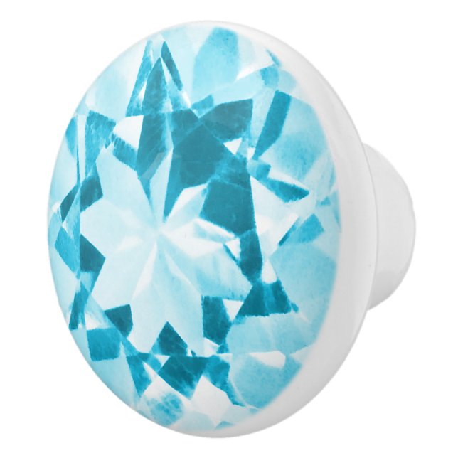Aquamarine Illusion Keramikknauf (Rechts)