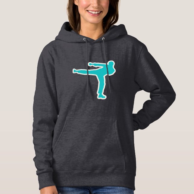 Aquamarine Kampfkunst Hoodie (Vorderseite)