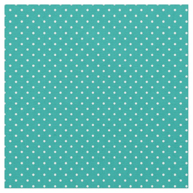 Aquamarine kleine Punkte Stoff (Nahaufnahme)