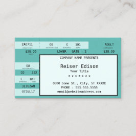 aquamarine Konzertkarte Visitenkarte
