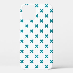 Aquamarine Kreuzstiche auf Weiß Case-Mate iPhone Hülle